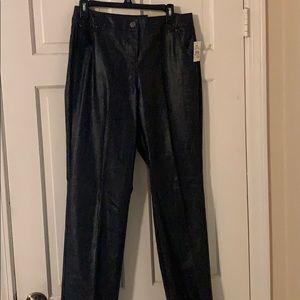 Faux snakeskin pants